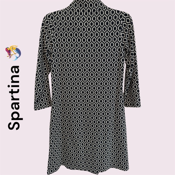 Spartina Black and Cream Patterned Dress. Size Small. EUC - Picture 5 of 5